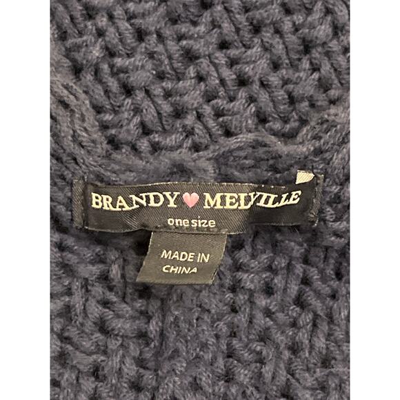 Brandy Melville Navy Open Knit Cardigan One Size - Picture 2 of 6